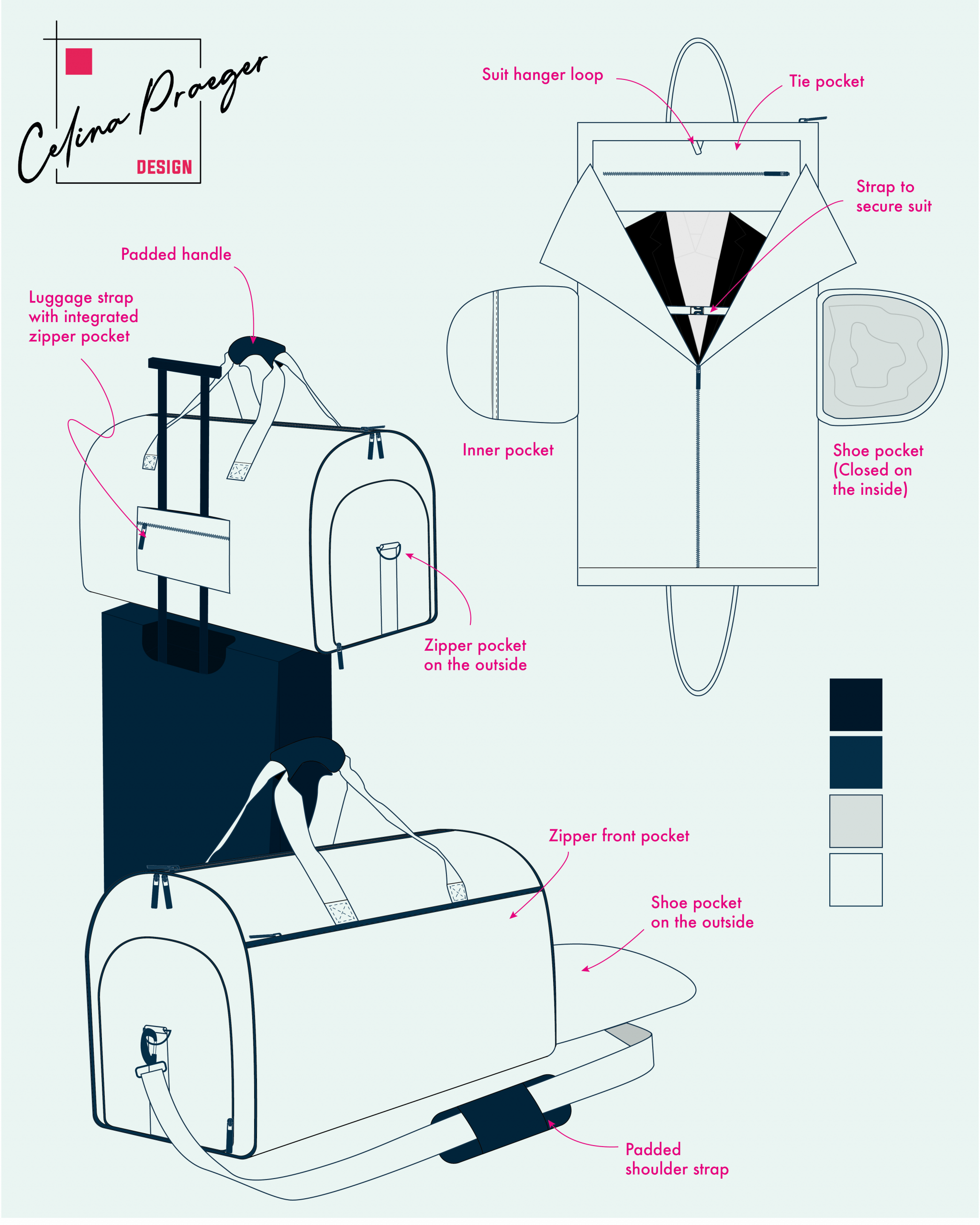 kleidertasche iconic semikolon